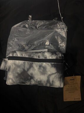 Victoria's Secret PINK Black & Gray Tie-Dye Belt Bag